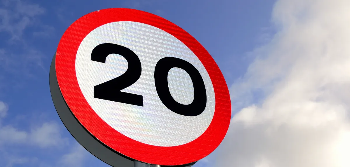 Image for the article 20mph speed limit goes live